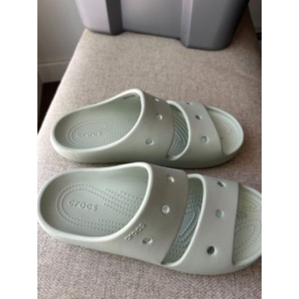 Crocs Classic Slide Sandals Sage Green Women's Size 9